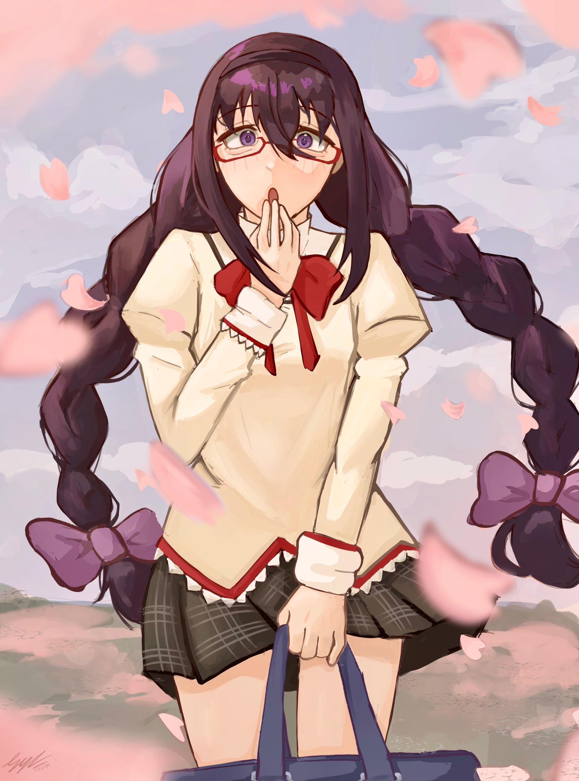 Student digital anime drawing with vibrant colours