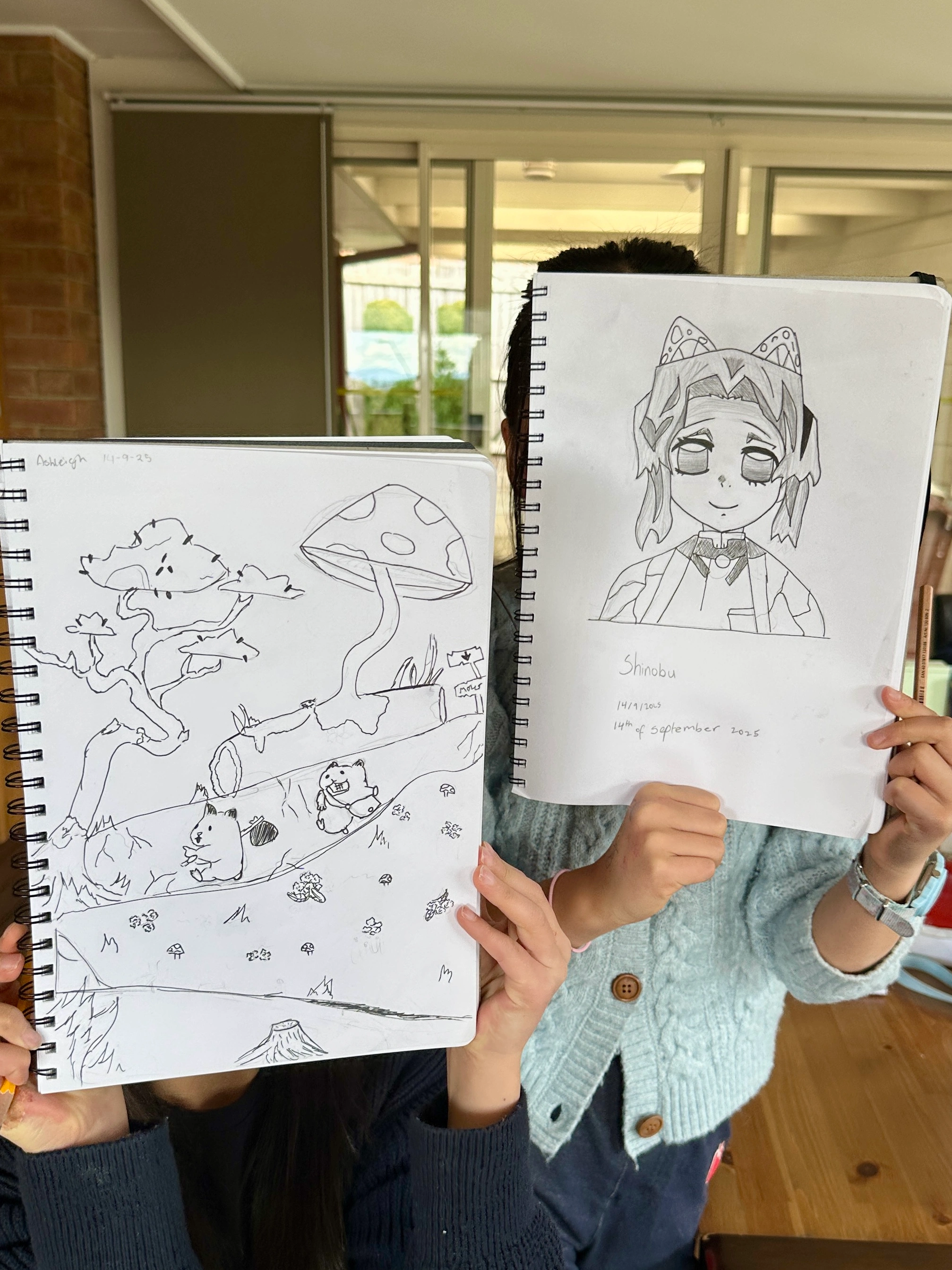 Digital anime portrait using Procreate by student artist