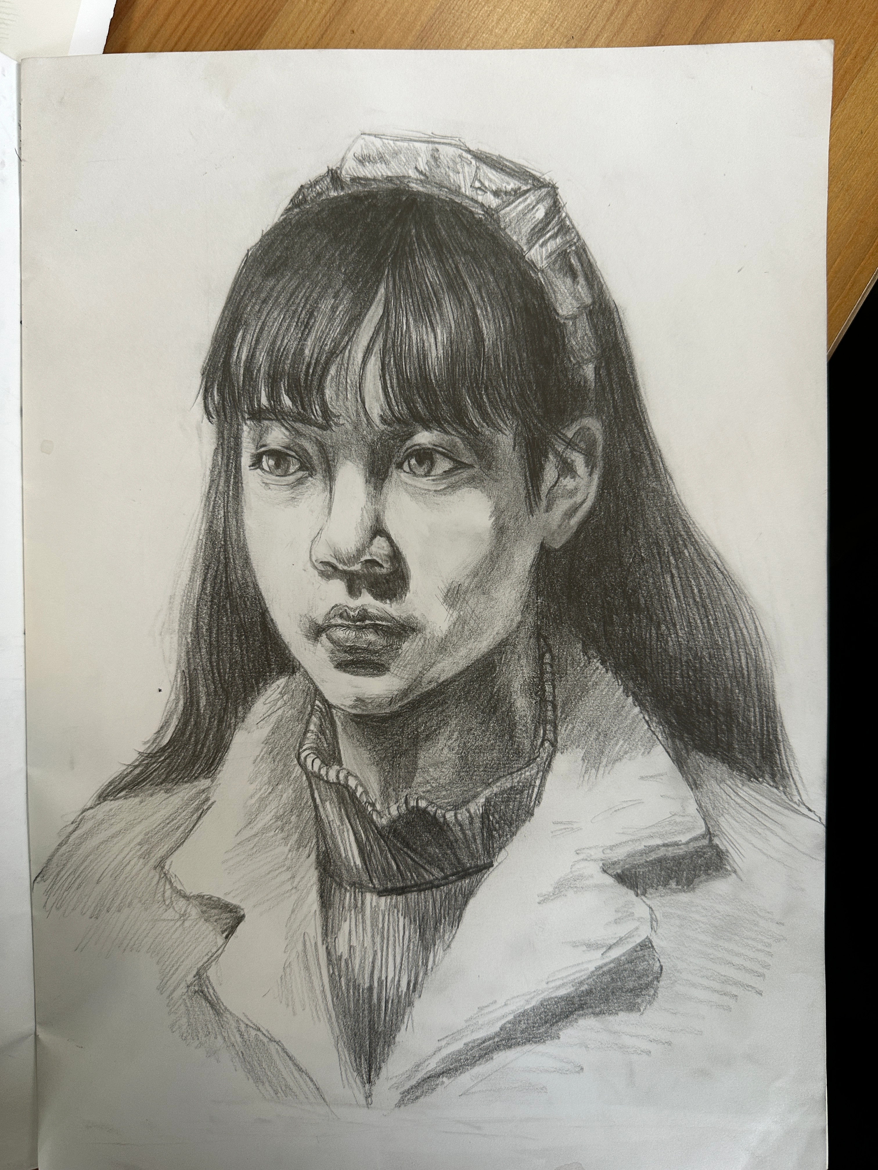 Digital anime portrait using Procreate by student artist