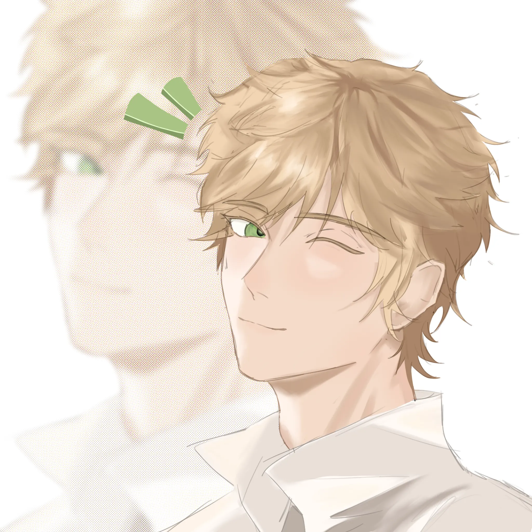 Digital anime portrait using Procreate by student artist
