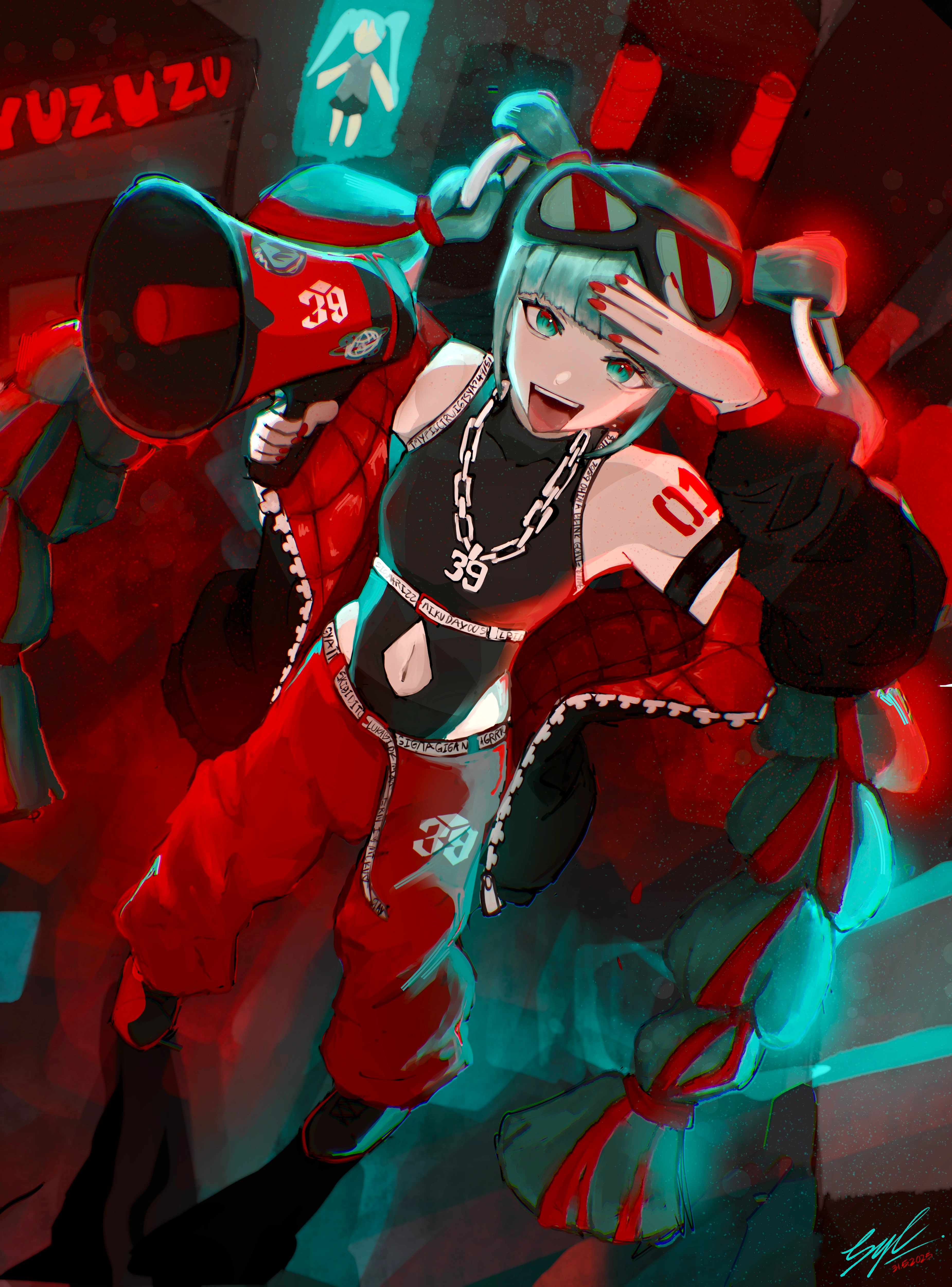 Digital anime portrait using Procreate by student artist